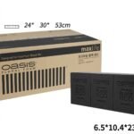 Espuma Floral Oasis Maxlife Negra, Bloque 6,5 x 10,4 x 23 cm