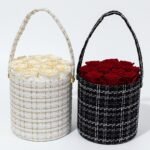 Bolso de mano de flores transparente acrílica